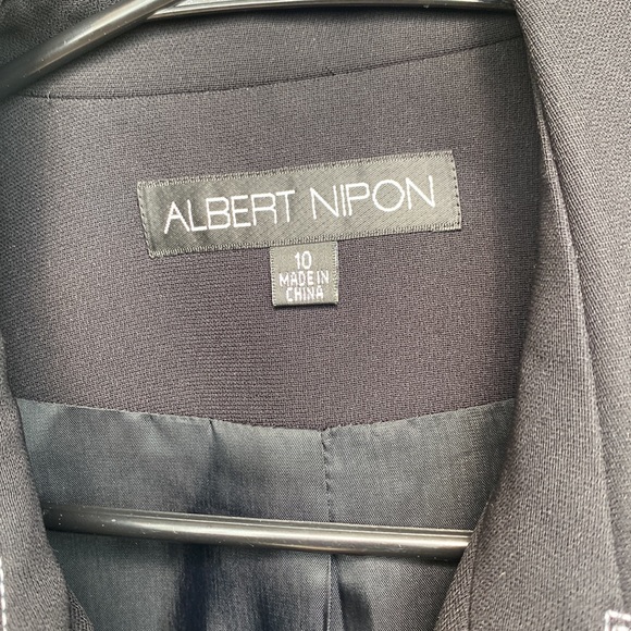 ALBERT NIPON | Black Blazer with White Stitch - Picture 3 of 6